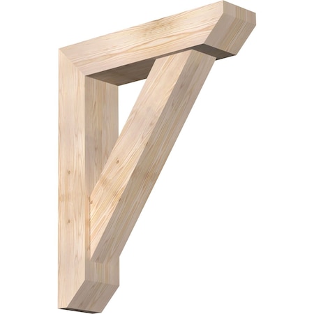 Ekena Millwork Traditional Slat Smooth Bracket w/ Offset Brace, Douglas Fir, 7 1/2"W x 32"D x 40"H BKT0806X32X40TRA06SDF